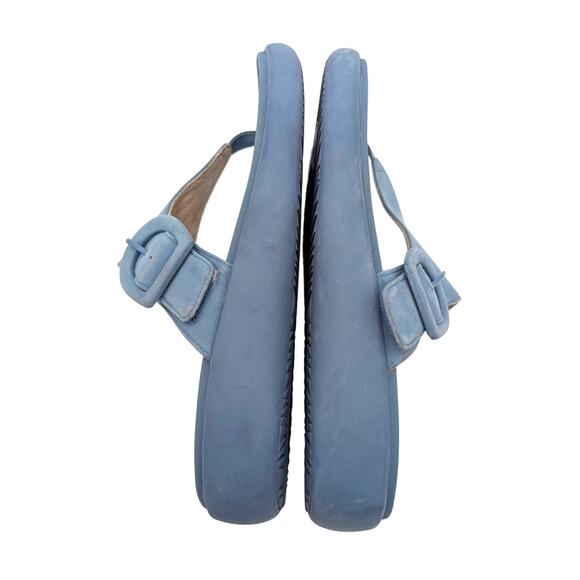 Vionic Activate RX Suede Buckle T-Strap Sandals Women's Blue Size US9.5 EU40.5 - Picture 10 of 13